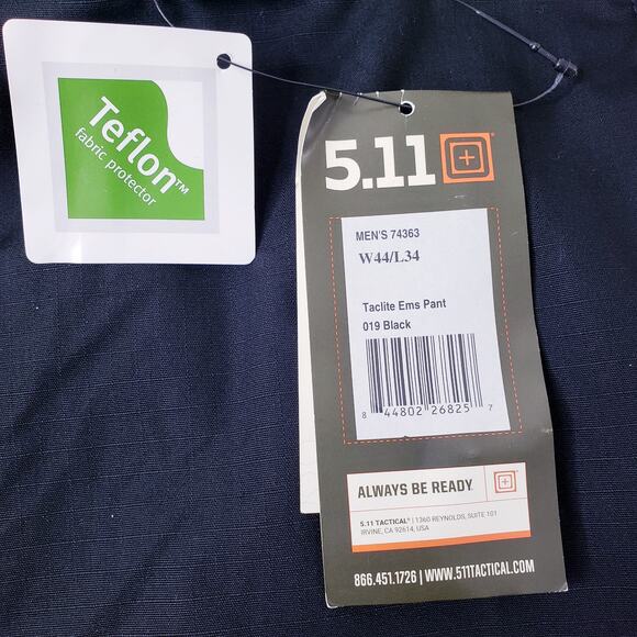 NWT 5.11 TACTICAL EMS Pant Relaxed Fit Ripstop Men's 44x34 Black - Picture 3 of 12